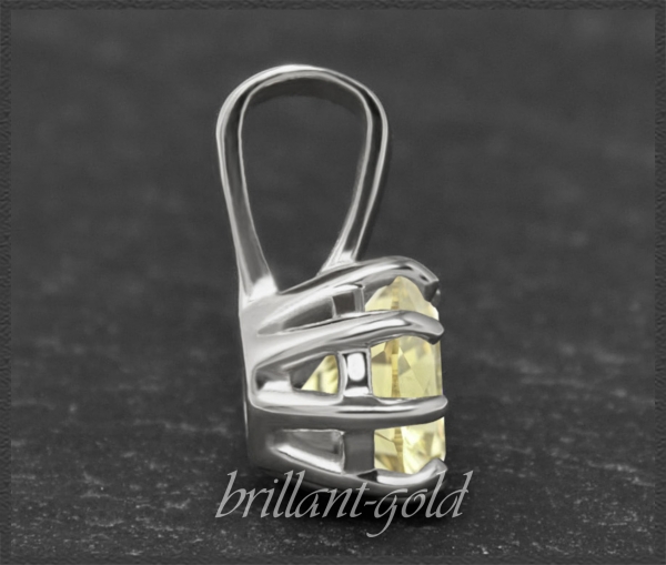 Brillant Anhänger 0,80ct, zart gelb, 585 Weißgold